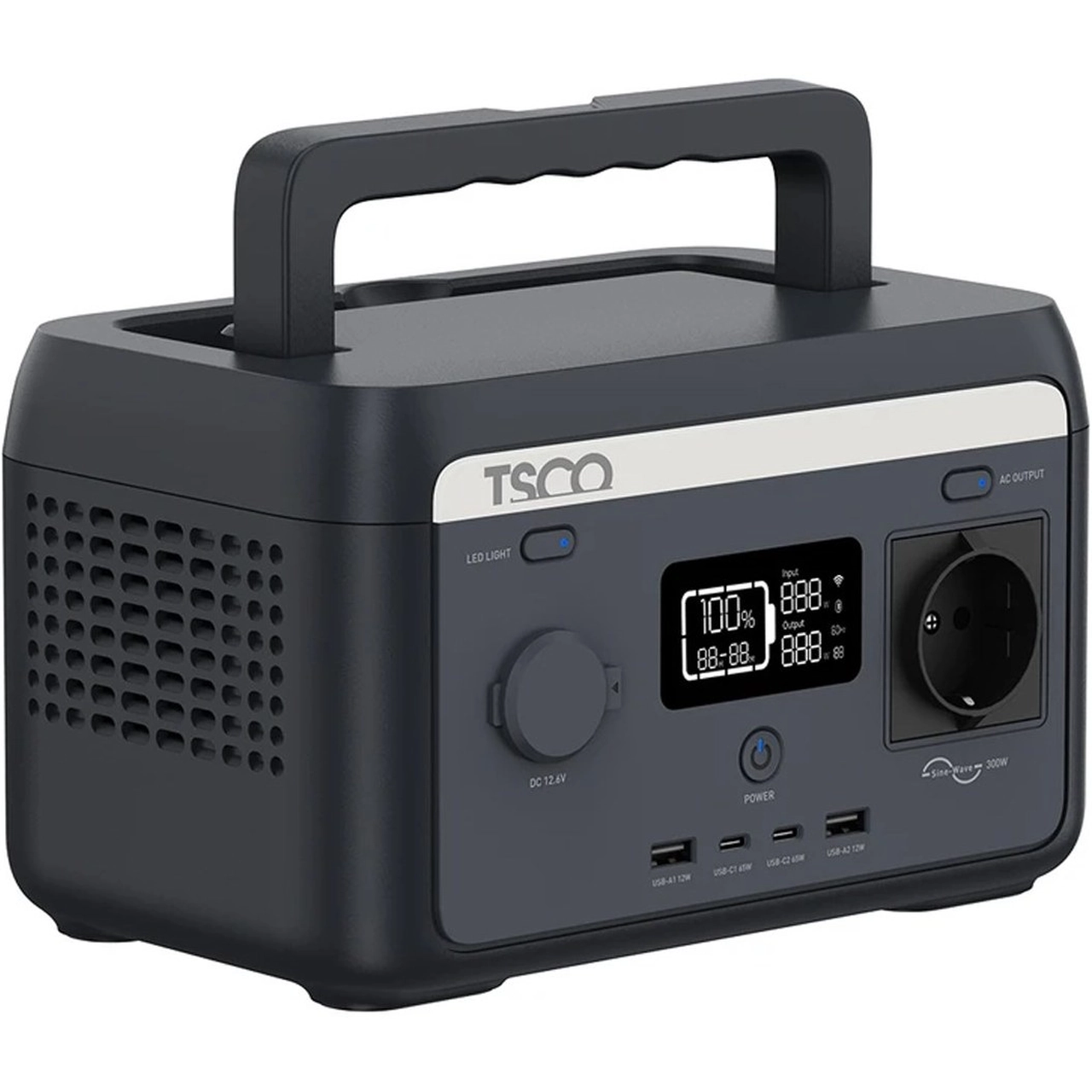 پاور استیشن TSCO 64000mAh مدل TST 301 300W - مشکی